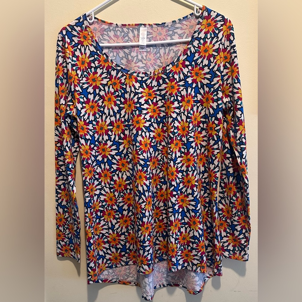 LULA ROE Size SMALL Floral Long Sleeved Floral Top